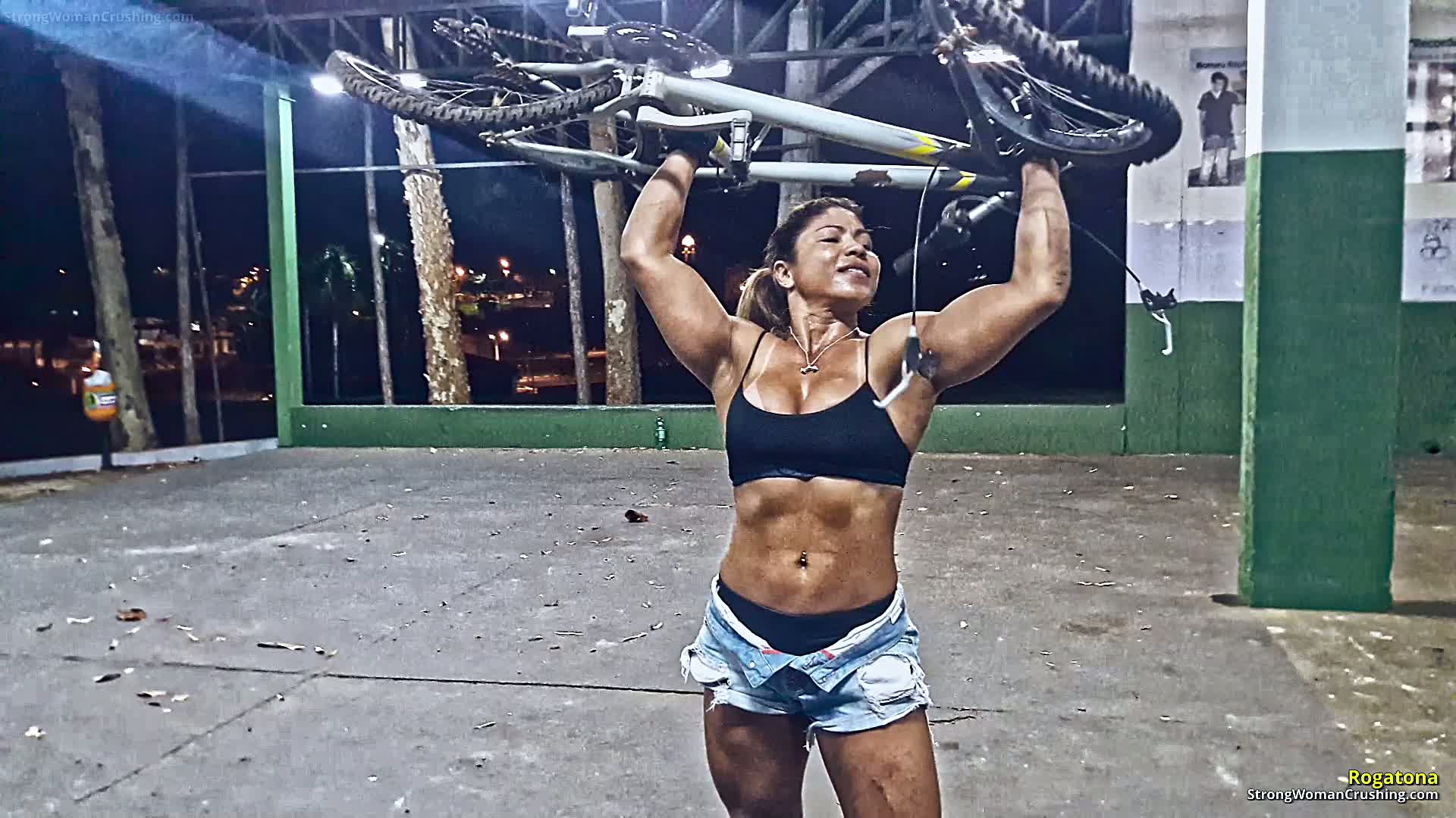 Powerful female athlete