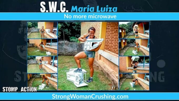 Maria Luiza totally destroys a microwave