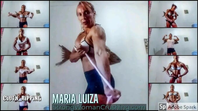 Maria Luiza burst from her cloths