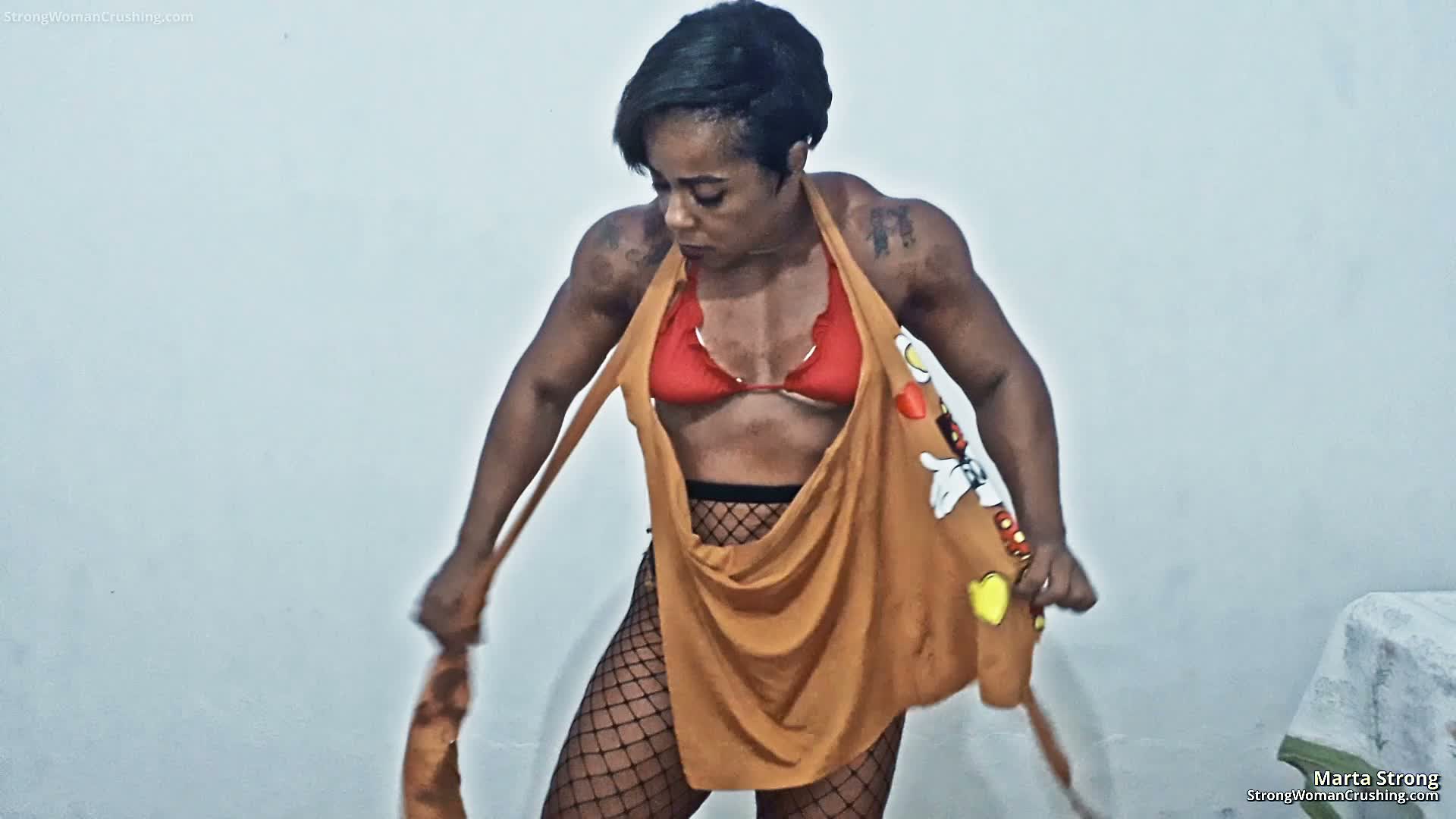 Powerful female athlete