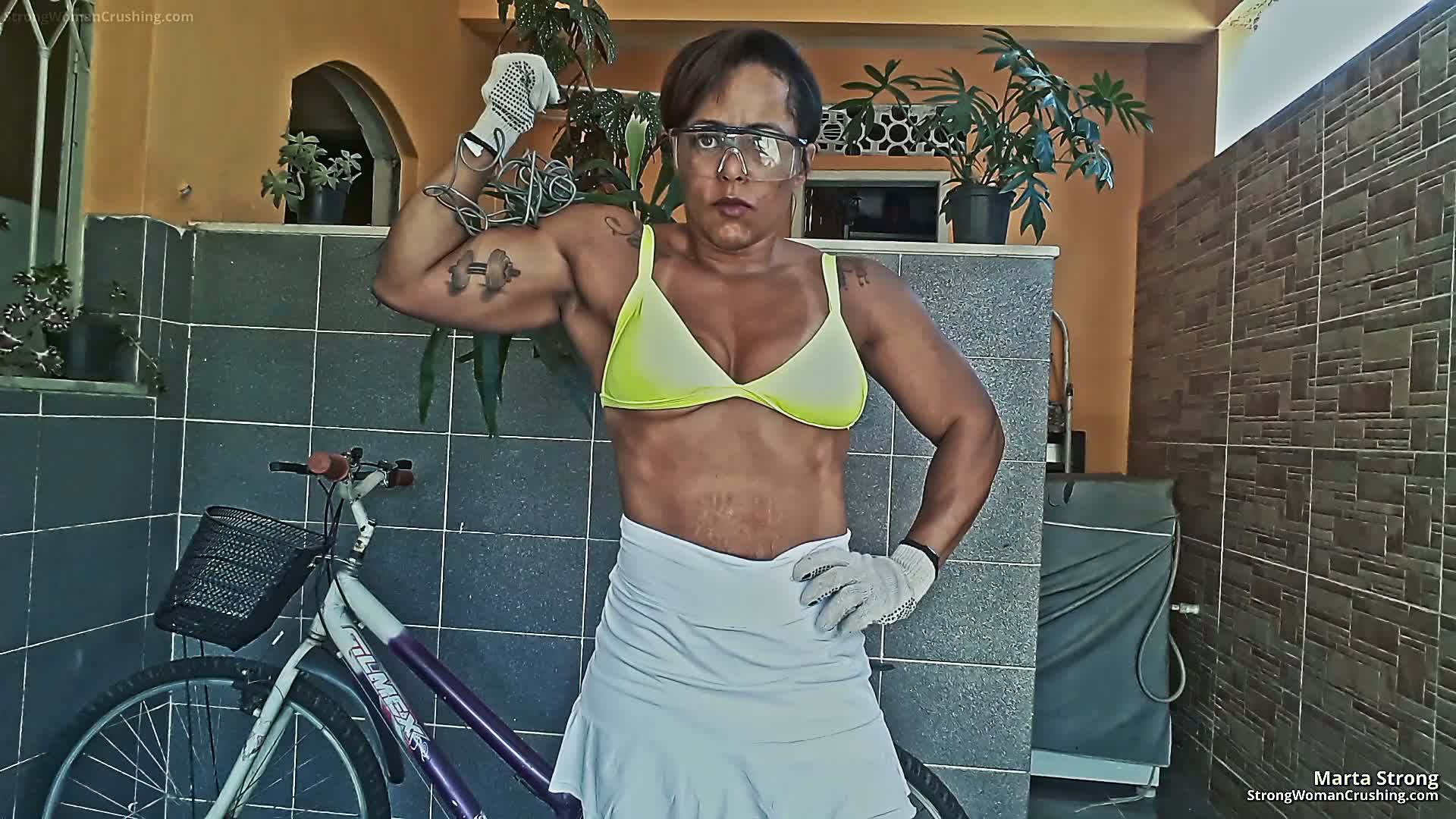 Powerful female athlete