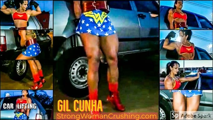 Gil Cunha lifts a car