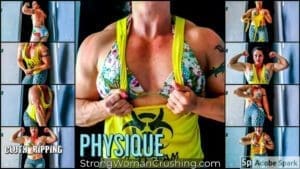 Physique her muscles burst out from her cloths