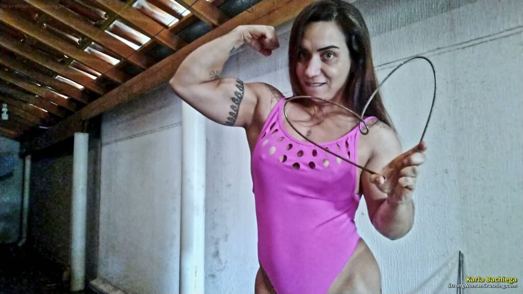 Karla Bachiega pink leotard barbend
