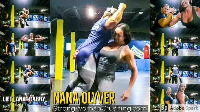 Nana Olyver lifts female bodybuilder