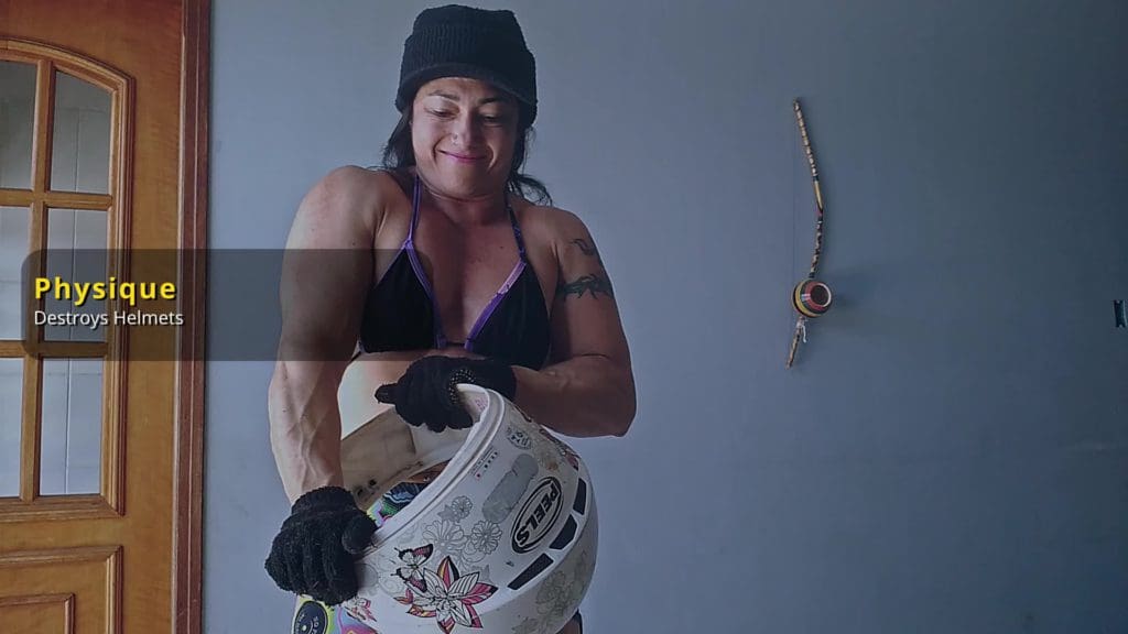 Physique destroys helmets