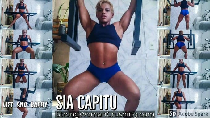 Sia Capitu lifts a metal table