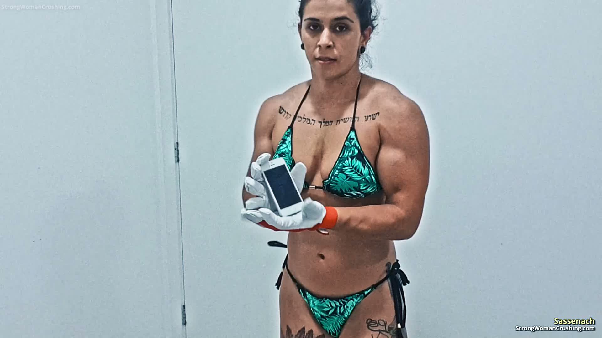 Powerful female athlete