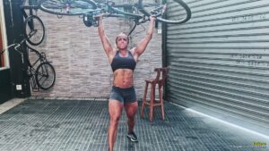 Tatiana in Her Strong and Muscular indoor Workout