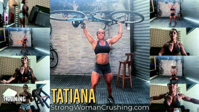 Tatiana in Her Strong and Muscular indoor Workout