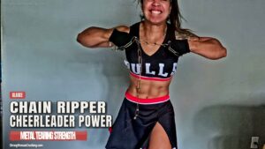 Glauce a cheerleader that rip metal chains