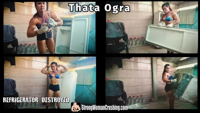 Thata Ogra Curling and Destroying a Refrigerator 0 (0)