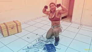 Rogatona Destroys a Metal Ladder with Her Bare Hands