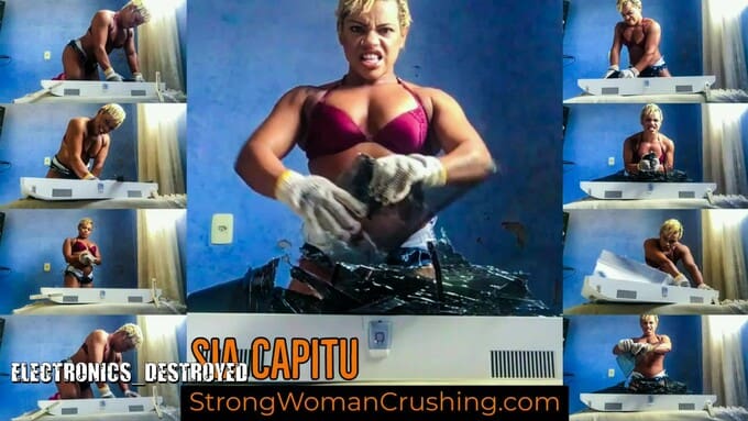 Sia Capitu Destroys a TV with her Strength and Power