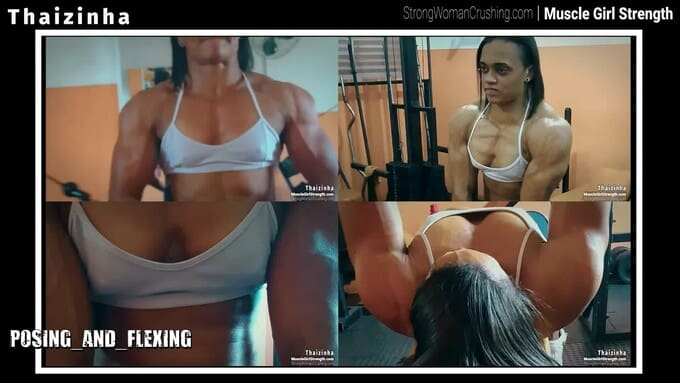 Thaizinha does exercises and pumps those hard muscles