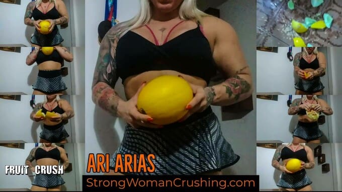 Ari Arias Ripping a Melon Apart