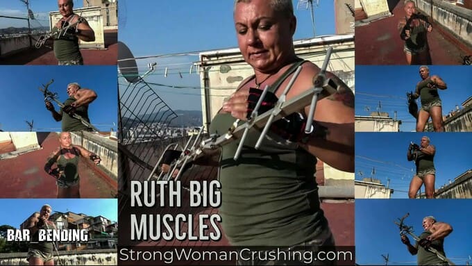 Ruth Big Muscles in Metal Antena Destruction