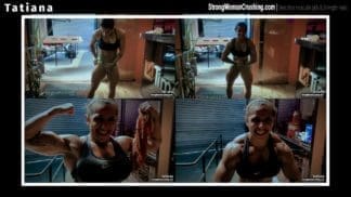 Tatiana flexes in Gym