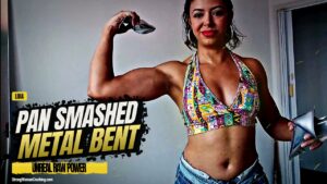 Lidia in pan smashed with her super strength