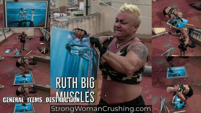 Ruth Big Muscles destroys a paint