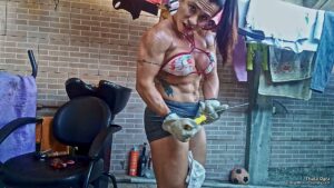 Thata Ogra smashes and bends metal tools