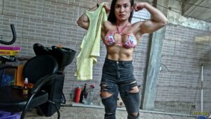 Thata Ogra in her muscles bursts from her clothes