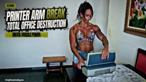 Gil Cunha enjoys destroying a big printer