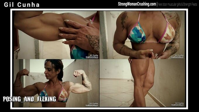Gil Cunha flexes her gorgeous muscles