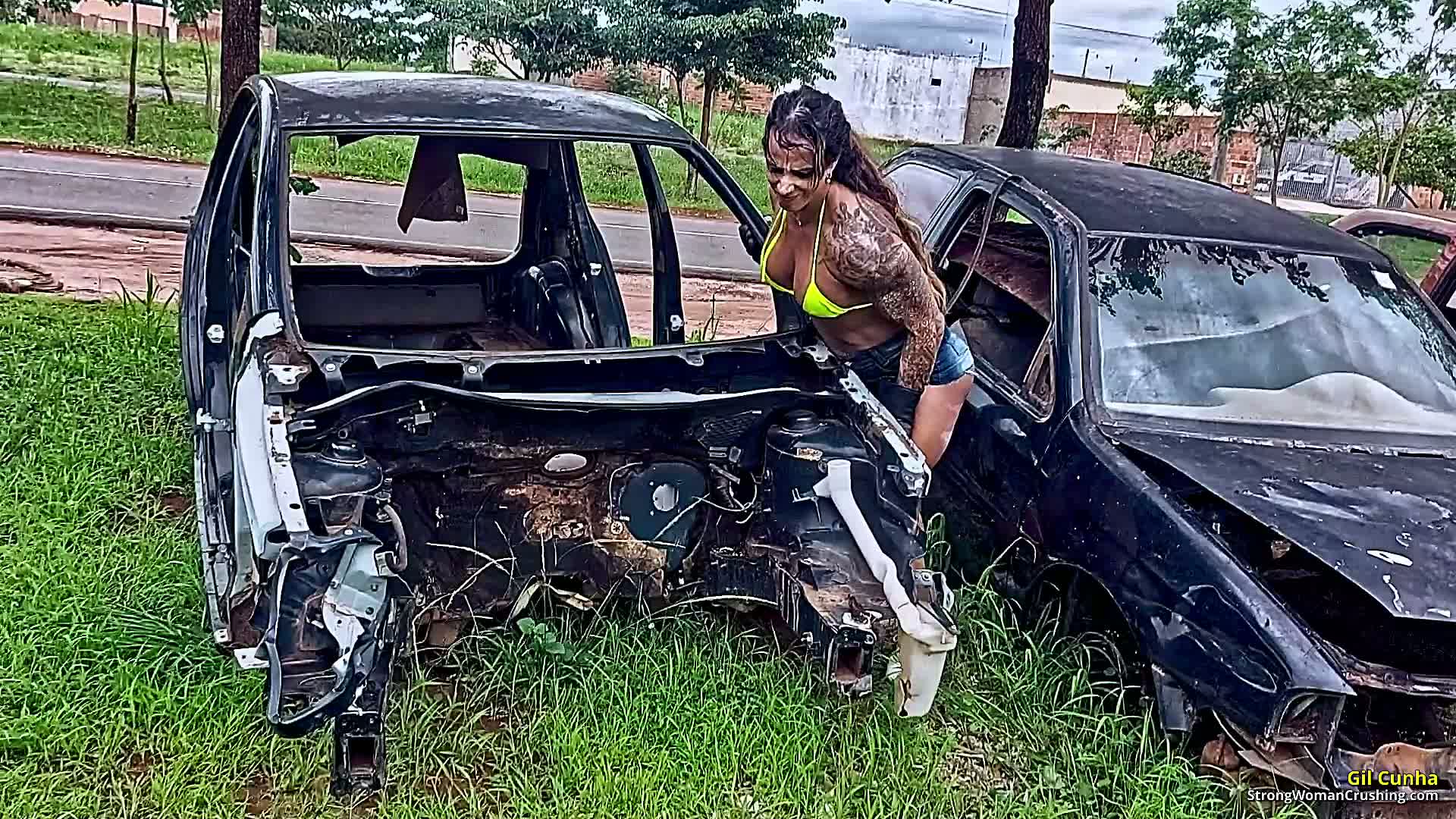 Powerful female athlete