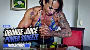 Gil Cunhas uses her muscles and makes some juice