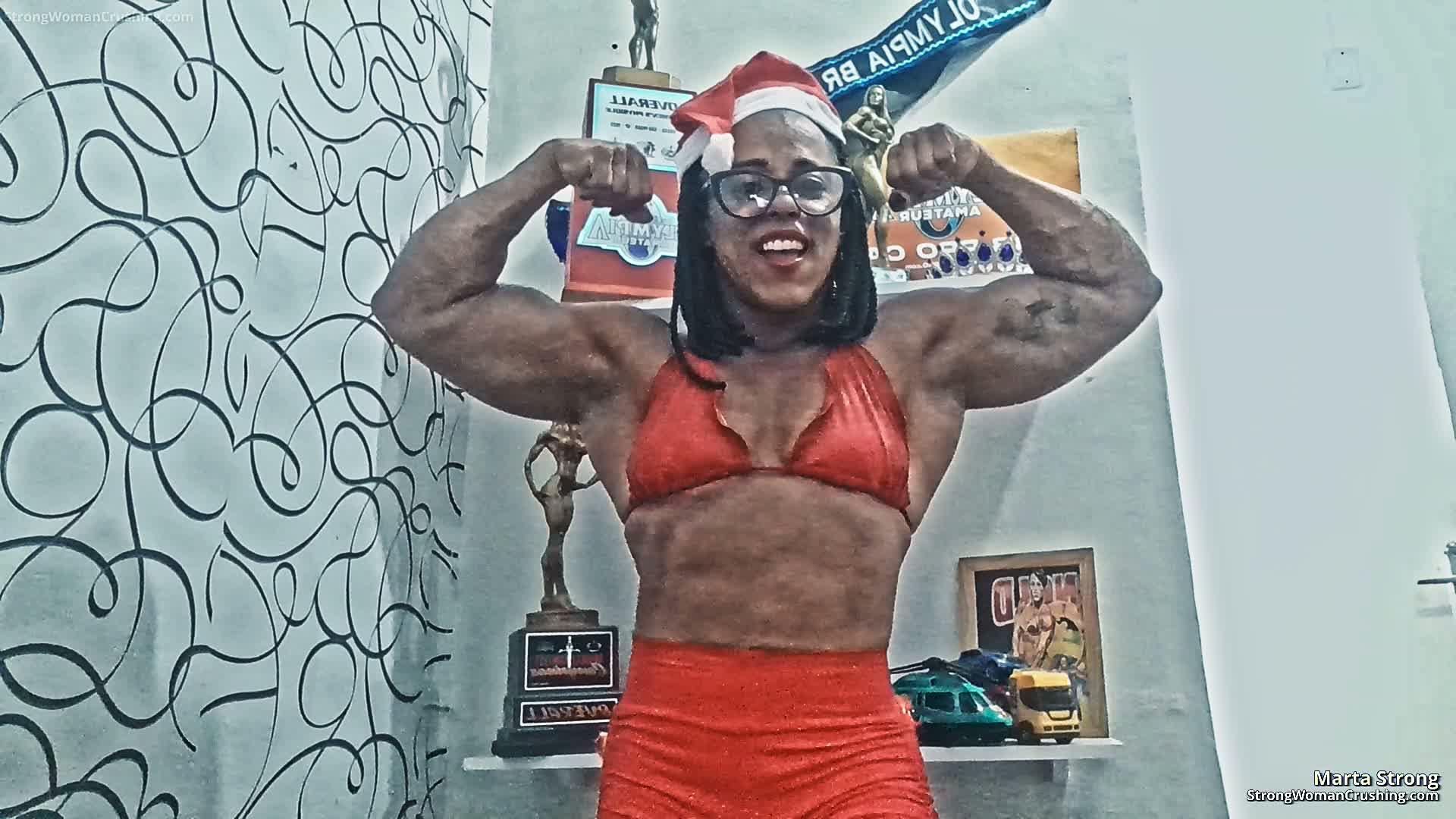 Powerful female athlete