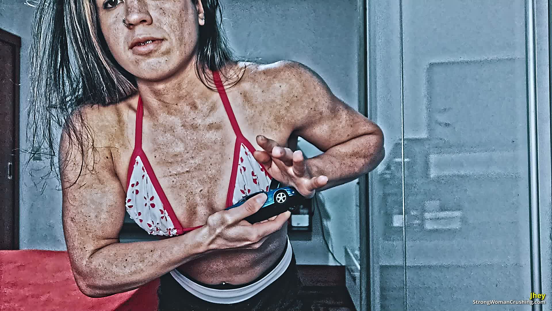 princ JTR blue metal car crushed 001 1