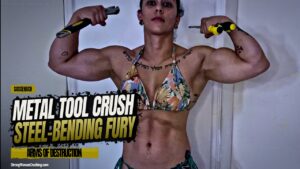Muscular Sassenach Crushes Metal Tools with Power