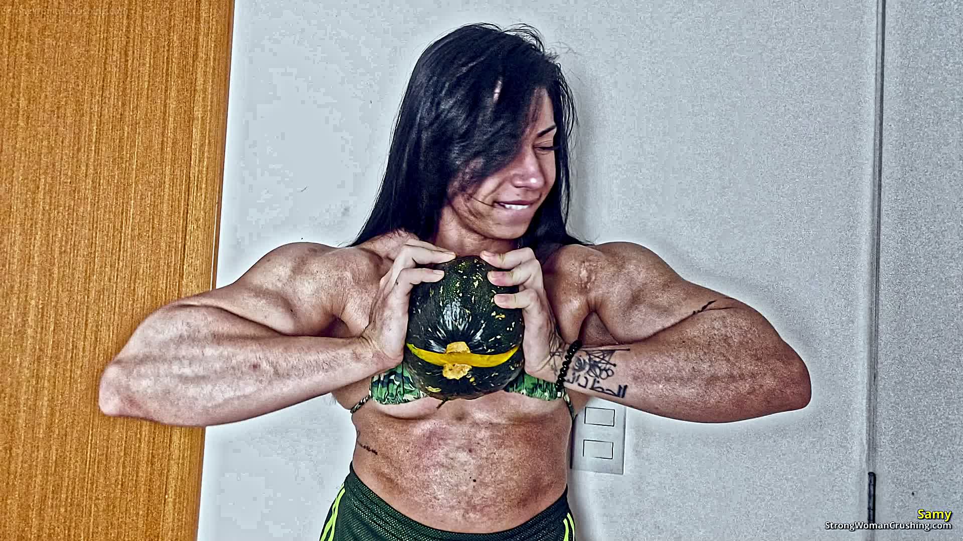 Powerful female athlete