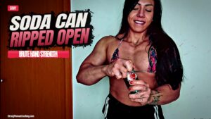 Samy rips open a soda can