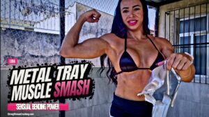 Lidia smashes a metal tray