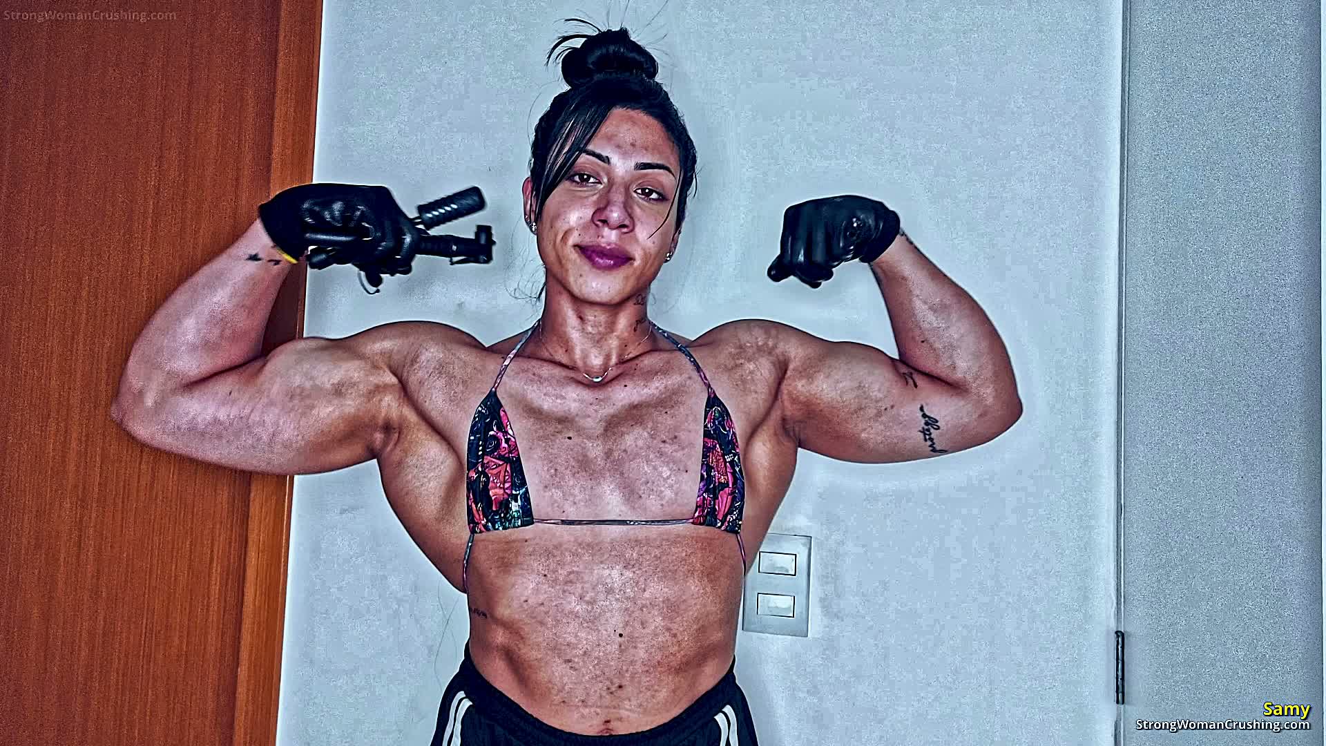 Powerful female athlete