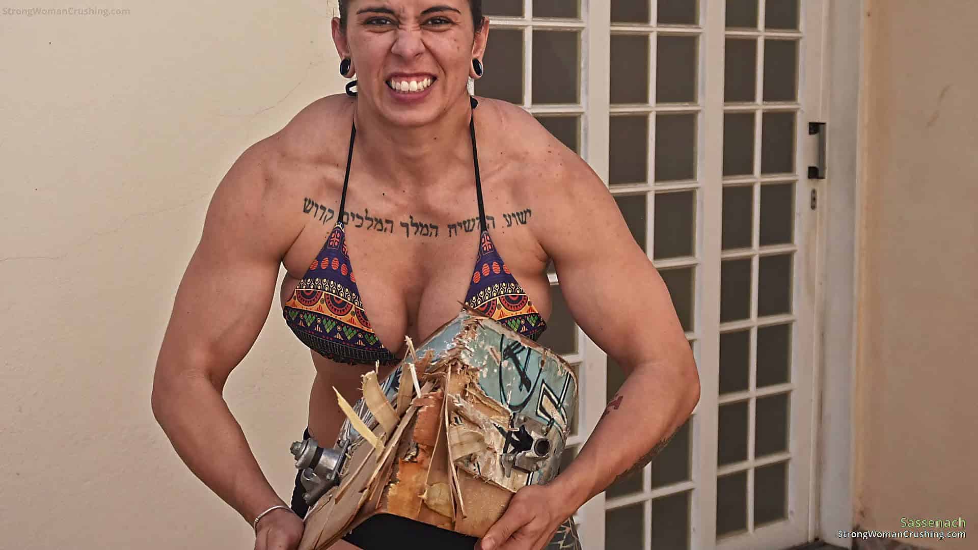 Powerful female athlete