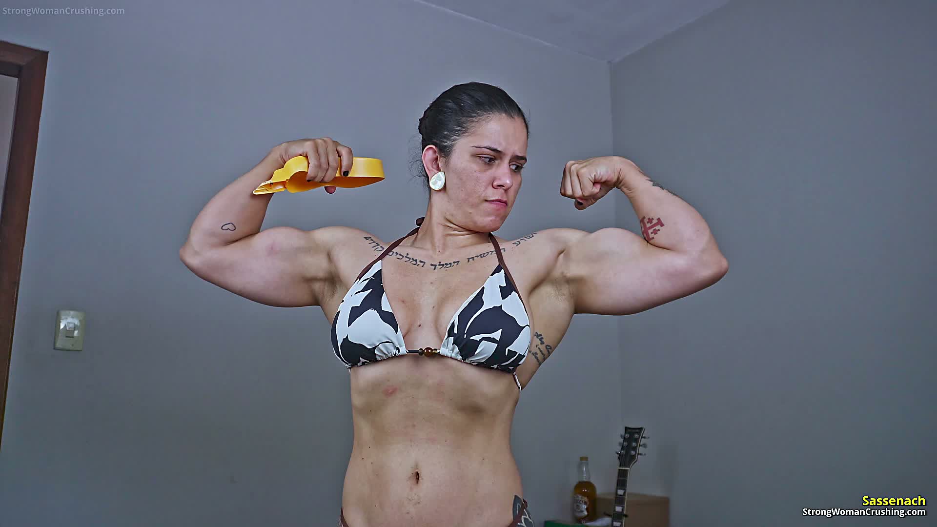 Powerful female athlete