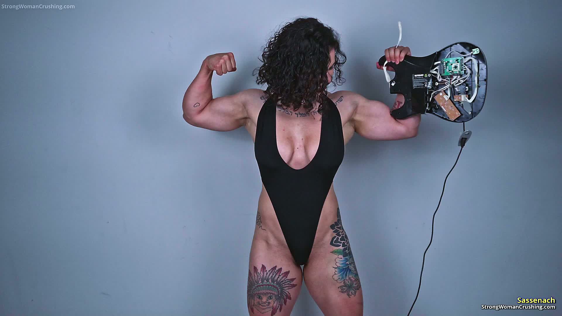 Powerful female athlete