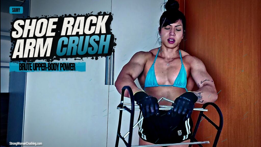 Samy crushes a shoe rack