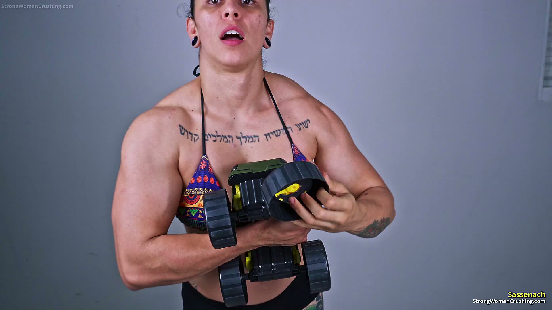 Powerful female athlete