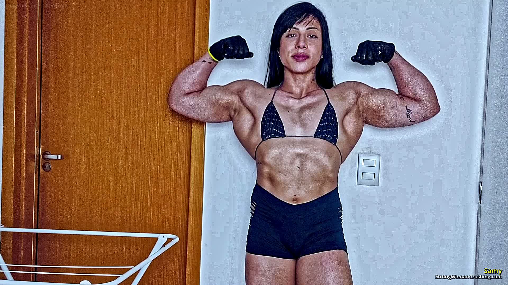 Powerful female athlete