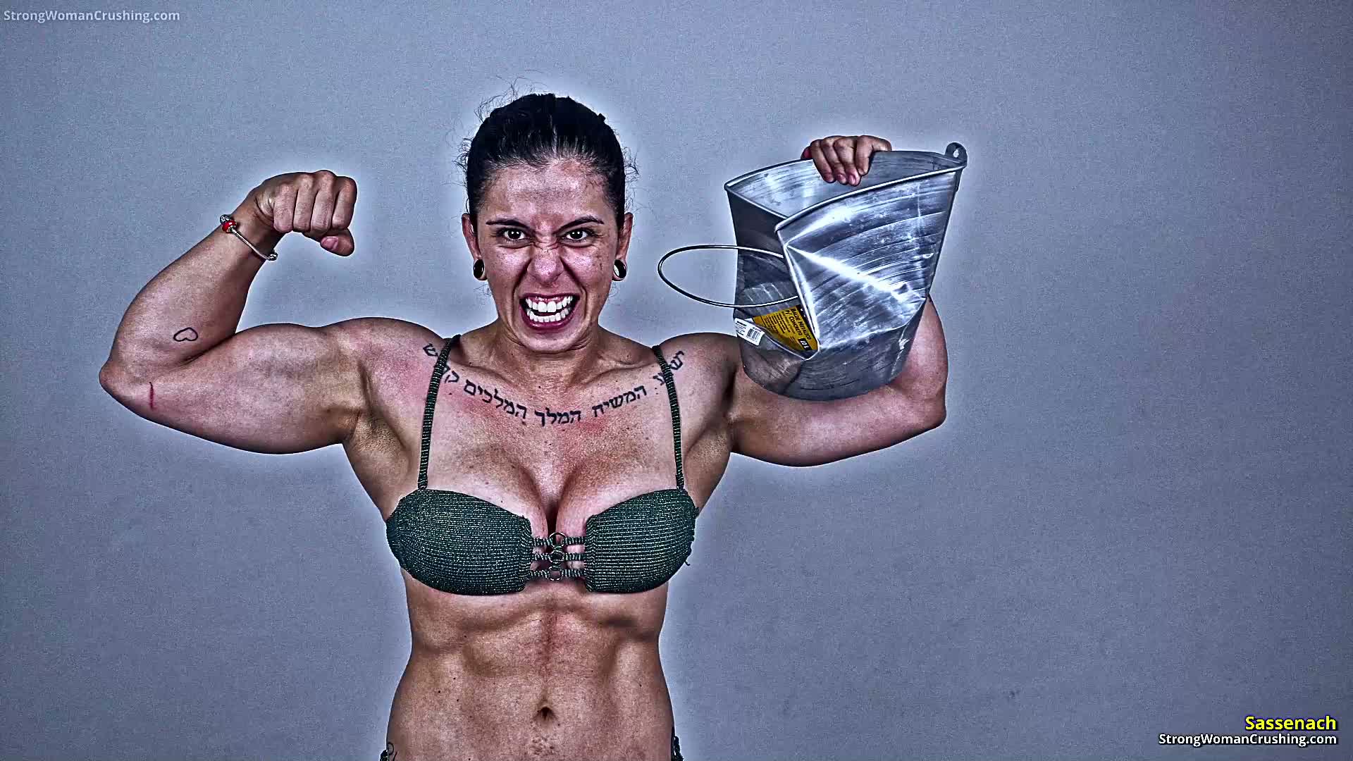 Powerful female athlete