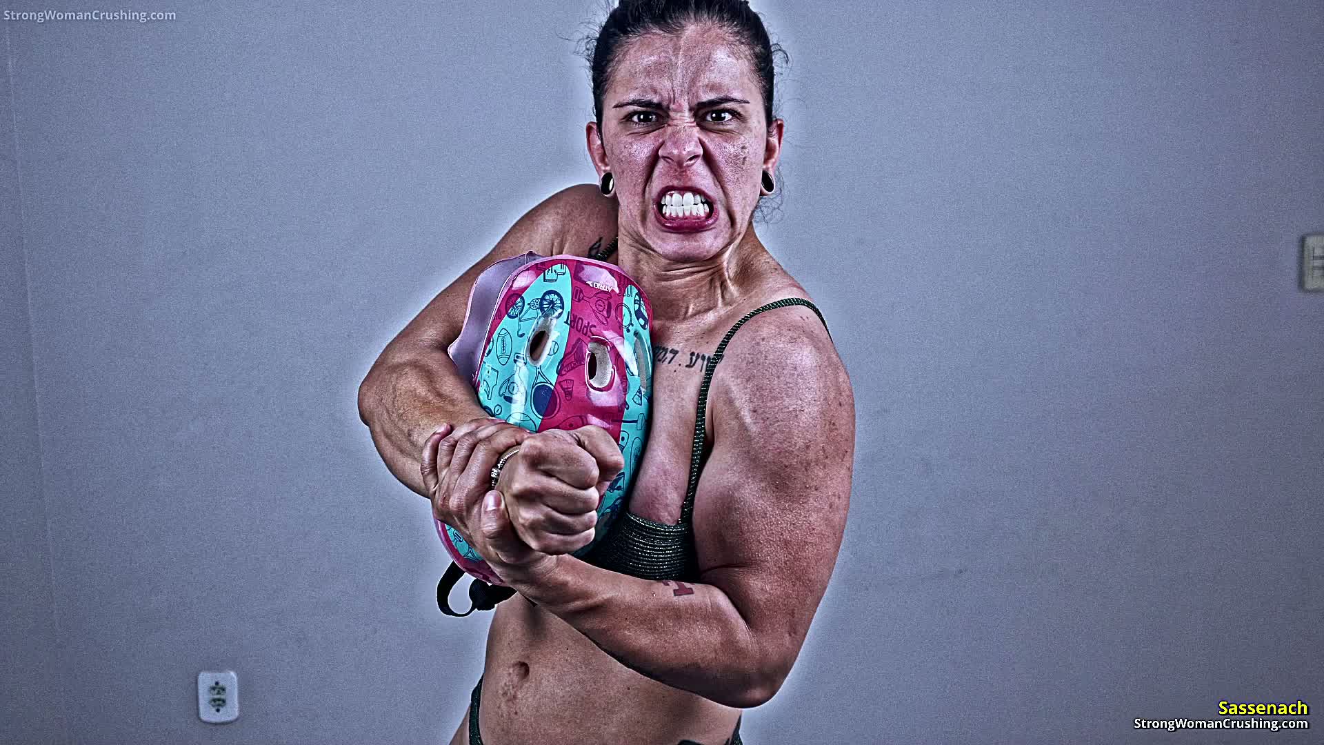 Powerful female athlete