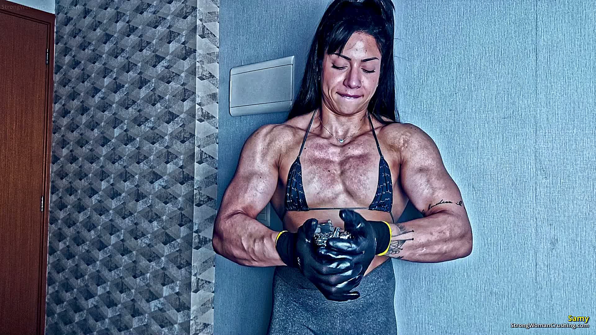 Powerful female athlete