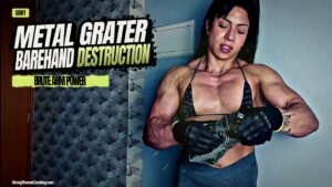 Samy crushes a metal cheese grater