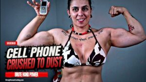 Sassenach crushes cellphone in brute strength