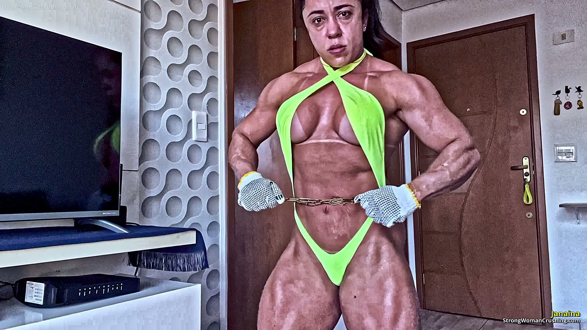 Powerful female athlete