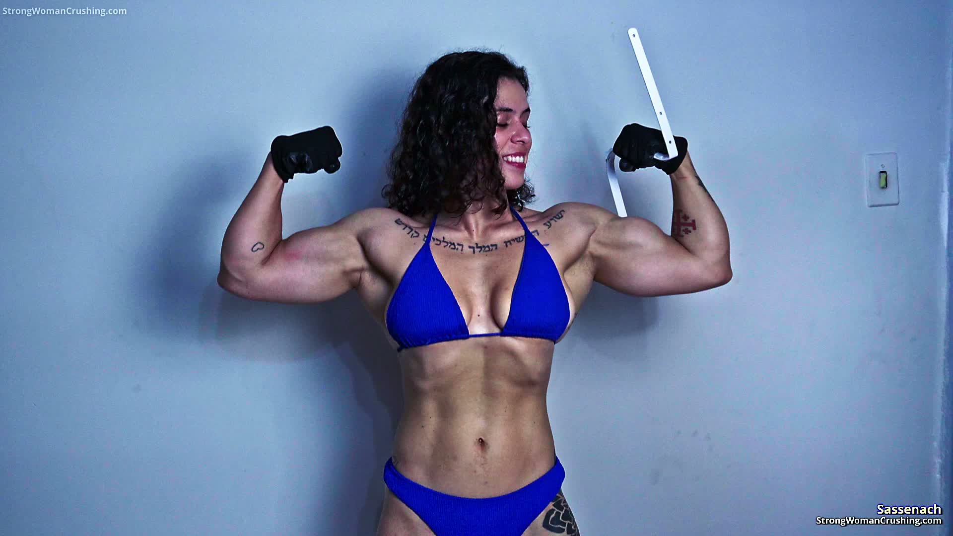 Powerful female athlete